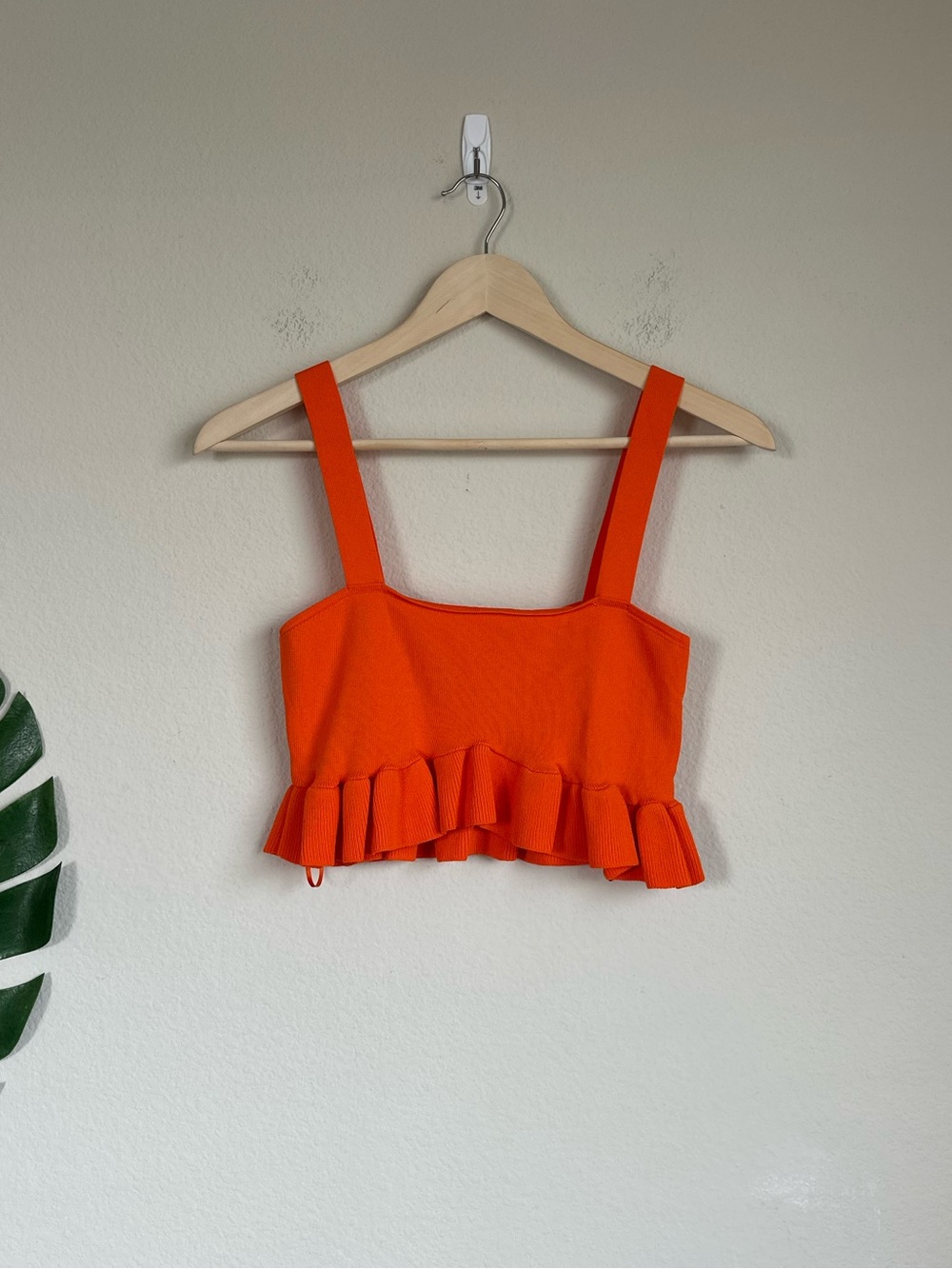 Zara Ruffle Knit Crop Top